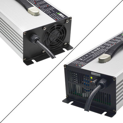 12S 13S 14S 50,4V 54,6V 58,8V 25A 30A gel di ioni di litio lipo 48v 30a AGV carrello elevatore a forchetta caricabatterie a tensione regolabile