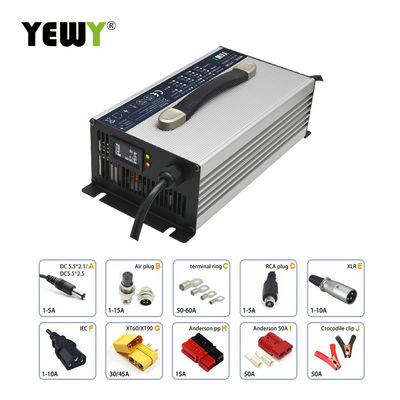 Silver 12v 50a Lithium Battery Charger Lead Acid LiFePo4 High Power