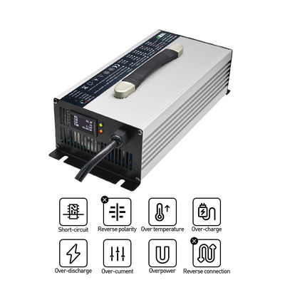 Golf Cart Smart Li Ion Battery Charger 60V 30A High Power LED Display