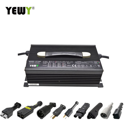 48V 20A LiFePO4 Fast Charger เครื่องชาร์จแบตเตอรี่รถกอล์ฟสีดำ ODM
