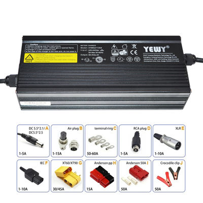 8A 36V Battery Charger For Electric Bike IP65 Waterproof Black