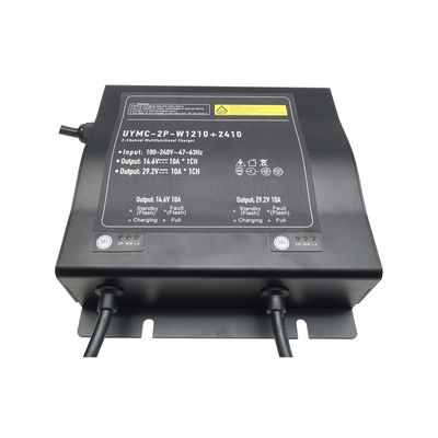 IP65 12V 10A 2 - Bank Lithium-Ionen-Batterie-Ladegerät