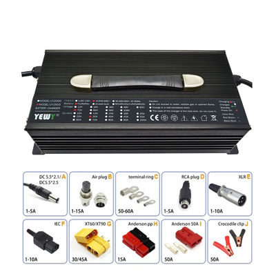 قدرت بالا 2500w 24V اسید سرب لیتیوم یون زندگیpo4 لیفتراک الکتریکی زندگیpo4 باتری شارژ کامل ولتاژ شارژر باتری