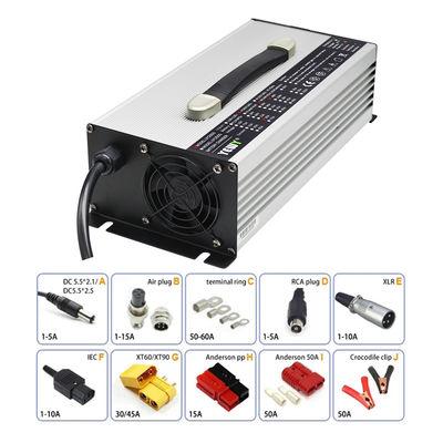 Outdoor 24v 36v 48v 60v battery charger Max power charger for on board Lifepo4 lead acid 2000Watts