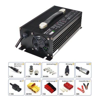 Chargeur de batterie au lithium-ion en gel de 1200W 72V 120ah 84V 12A pour chargeur de batterie de moto électrique